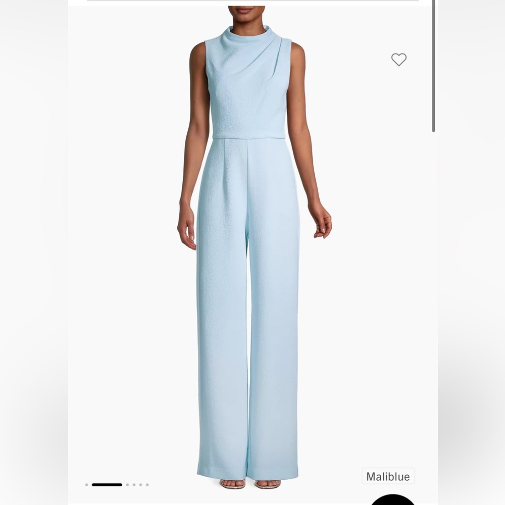 Black Halo Corinne Gathered Sleeveless Jumpsuit. Size 0.